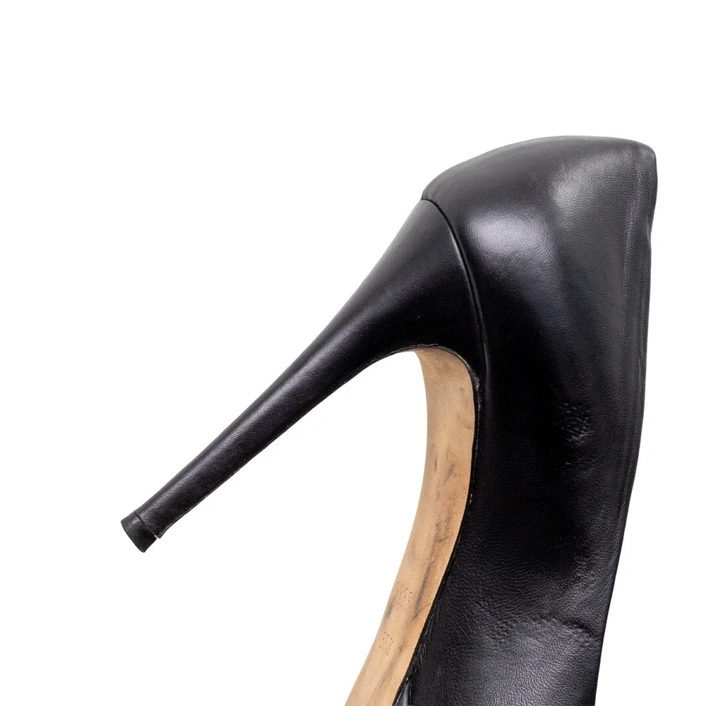 Gucci Black Leather Horsebit Peep Toe Platform Pumps Stiletto Heels EU 38.5 US 8